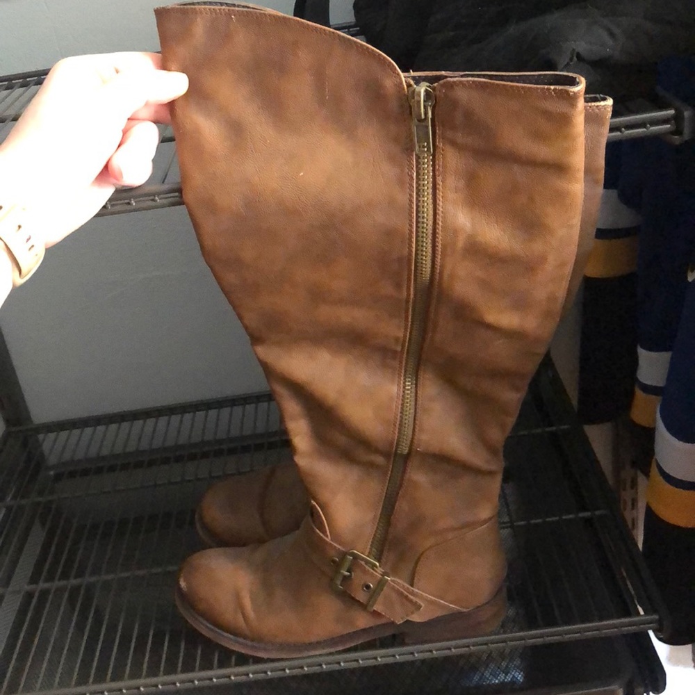 Tall rider boots, brown